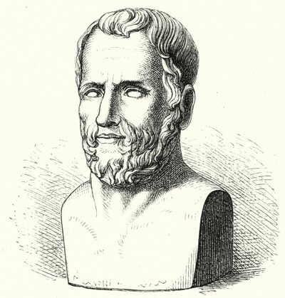 Theophrastus, antik grekisk filosof (gravyr) av German School