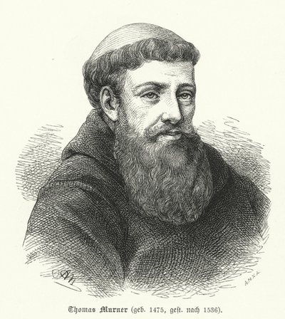Thomas Murner, tysk satiriker, poet och översättare (gravyr) av German School