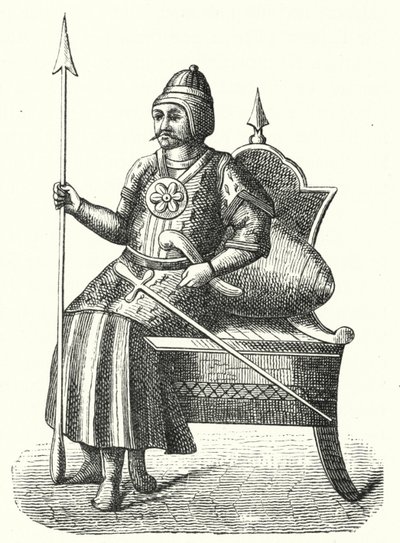 Timur, mongolisk militärledare (gravyr) av German School