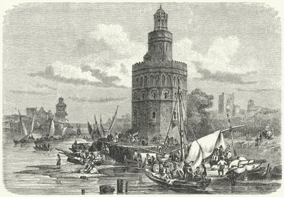 Torre del Oro, Sevilla, Spanien (gravyr) av German School