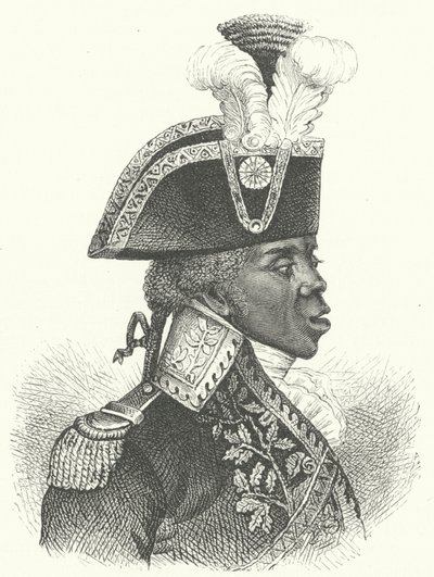 Toussaint Louverture, ledare för den haitiska revolutionen (gravyr) av German School
