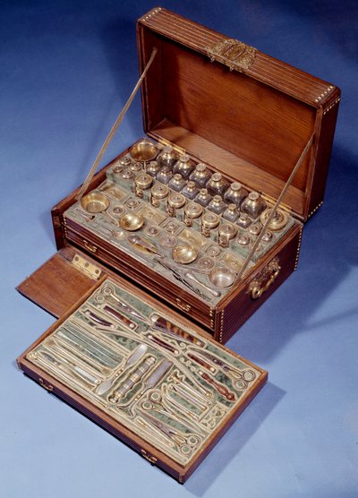 Resekirurgi och apotekskit. 1640. Augsburg. Dekorativ konst, Paris. av German School