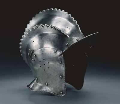 Trippelkrönt burgonet, c.1560-70 av German School