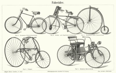 Typer av cyklar (gravyr) av German School