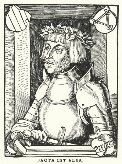 Ulrich von Hutten, tysk forskare, poet, satiriker och protestantisk reformator (gravyr) av German School