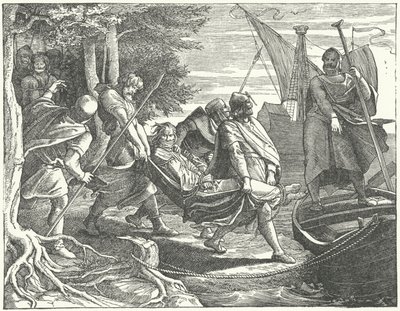 Valdemar II av Danmark tillfångatagen av Henrik I, greve av Schwerin av German School