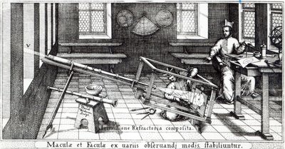 Olika metoder för att observera solfläckar, illustration från 