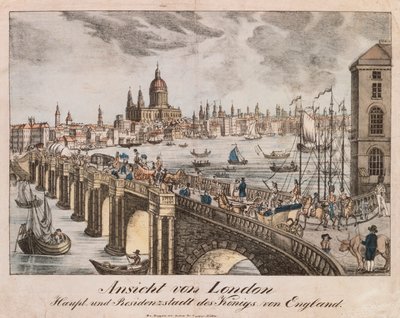 Utsikt över London, från Neuruppiner Bilderbogen, 1830 av German School