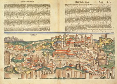 Utsikt över staden Rom, från Nürnbergkrönikan av Hartmann Schedel (1440-1514) 1493 av German School