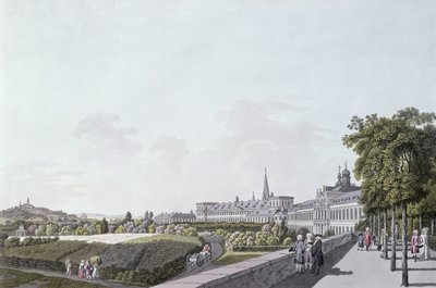 Utsikt över ärkebiskoparnas och kurfursternas residens av Köln, Bonn (färgstick) av German School
