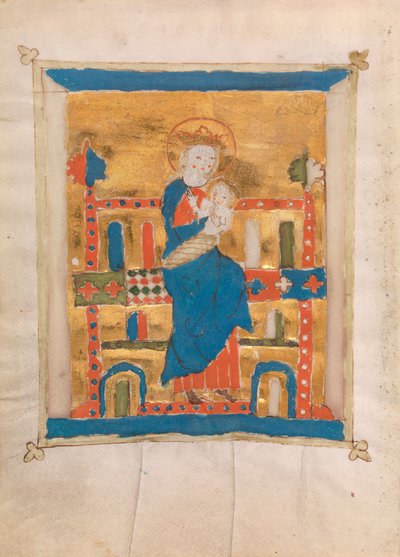 Jungfru och barn, 1400 (wc på veläng) av German School