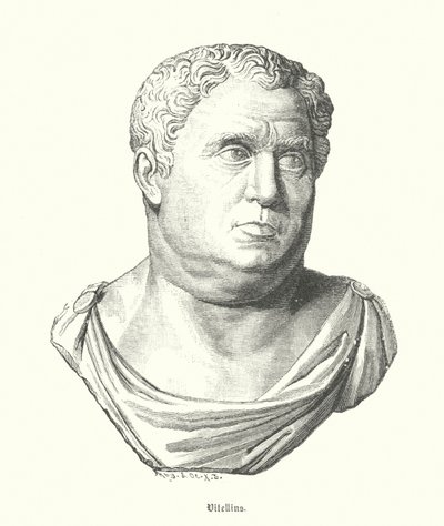 Vitellius, romersk kejsare (gravyr) av German School