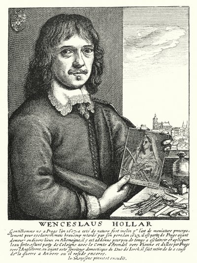 Wenceslaus Hollar, bohemisk tecknare, etsare och illustratör (gravyr) av German School
