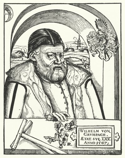 Wilhelm von Grumbach, tysk riddare och äventyrare (gravyr) av German School