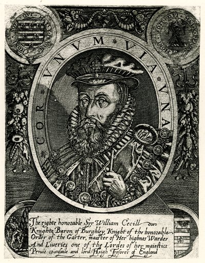 William Cecil Lord Burleigh av German School