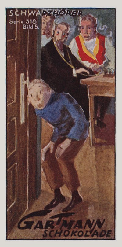 Trådlös (färglitografi) av German School