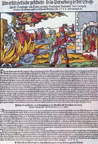 Häxor brändes i Derneburg 1555 av German School