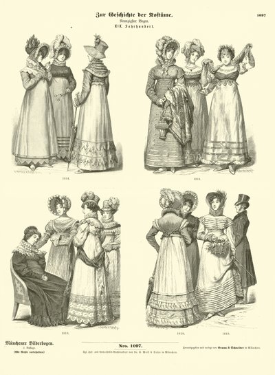 Damdräkt, 1800-talet av German School