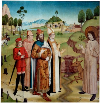 Saint Giles och kung Wamba vid den kungliga jakten