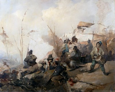 Bivack av soldater i Garibaldis armé som försvarar Rom av Gerolamo Induno