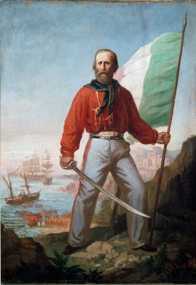 Porträtt av Giuseppe Garibaldi i Marsala (olja på duk) av Gerolamo Induno