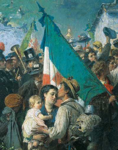 De 1866 års värnpliktigas avgång, av Gerolamo Induno av Gerolamo Induno
