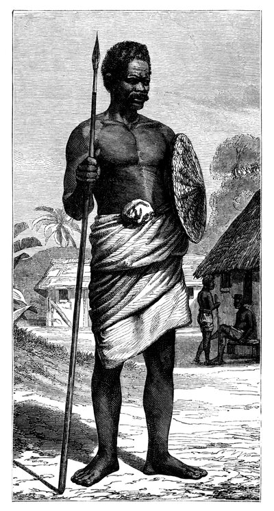 Malagasy Warrior, 1800-talet. av Gerome Staal