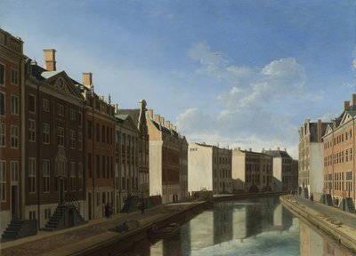 "Golden Bend" i Herengracht, Amsterdam från öster av Gerrit Adriaensz Berckheyde