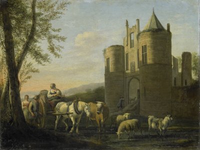 Huvudporten till Egmonds slott av Gerrit Berckheyde