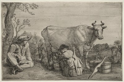 The Milkmaid, 1643. av Gerrit Claesz. Bleker