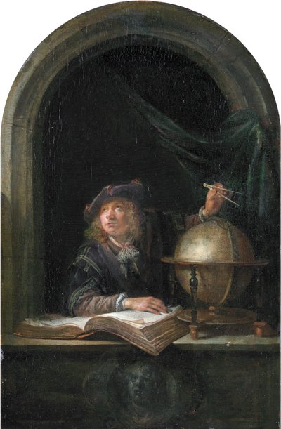 Astronom i ett fönster av Gerrit Dou