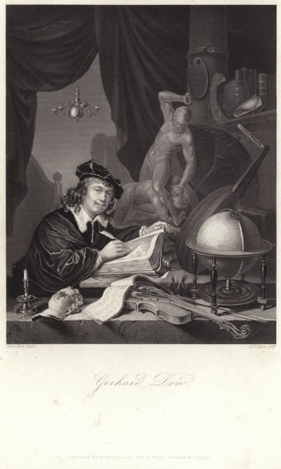 Porträtt av Gerrit Dou av Gerrit Dou