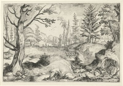 Landskap med en bäck Landskap (serietitel) av Gerrit Gauw