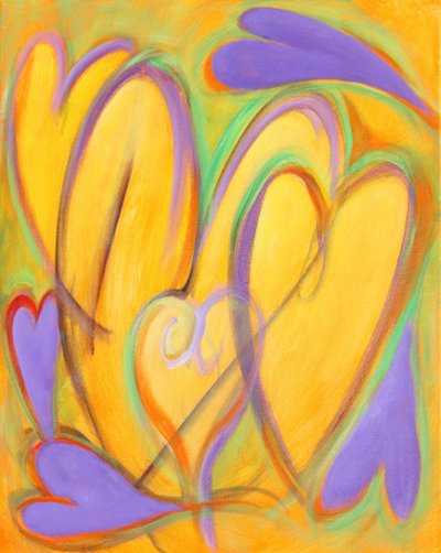 G Hearts 11, 2016 (akryl på duk) av Gerrit Greve