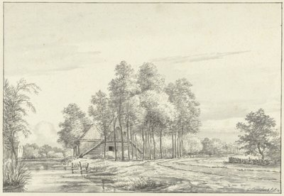 Utsikt vid Oudewater av Gerrit Lamberts