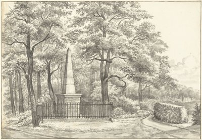 Minnesmärket över Witte van Haemstede, grundat 1817 av David Jacob van Lennep vid Huis te Manpad i Heemstede av Gerrit Lamberts