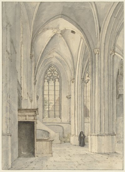 Interiör av kyrkan i Rhenen av Gerrit Lamberts