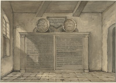 Två kopparbassänger i kyrkan i Loosduinen av Gerrit Lamberts