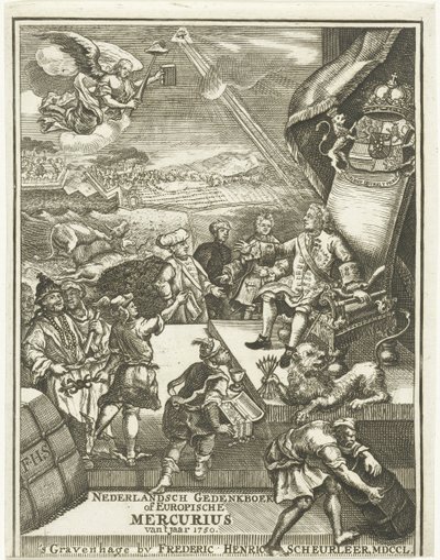 Titelsida för European Mercury 1750 av Gerrit Sibersma (possibly)