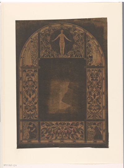 Design för en kalenderram för 1901 med kvinnor och blommor av Gerrit Willem Dijsselhof