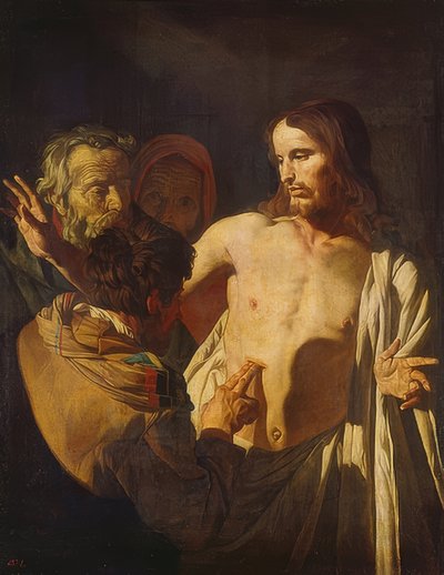 Den vantro Thomas. Omkring 1620 av Gerrit van Honthorst