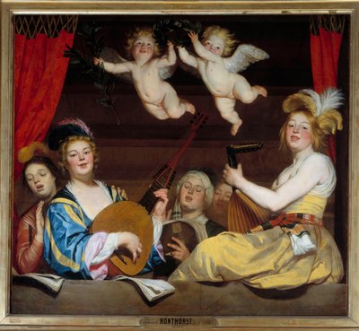 Konserten Painting av Gerrit Van Honthorst av Gerrit van Honthorst