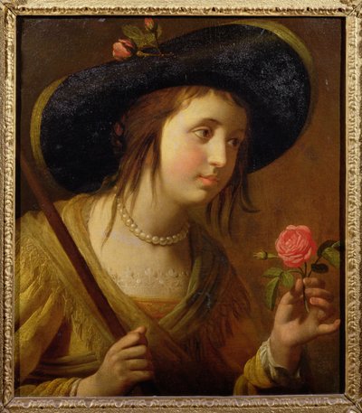 Prinsessan Sofia av Böhmen (1630-1714), mor till George I som herdinna av Gerrit van Honthorst