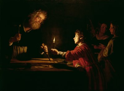 Kristi barndom, ca 1620 av Gerrit van Honthorst