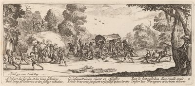 Attack mot en tränare av Gerrit van Schagen after Jacques Callot