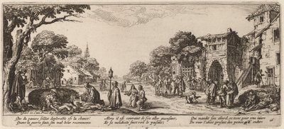 Döende soldater vid vägkanten av Gerrit van Schagen after Jacques Callot