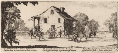 Scen för plundring av Gerrit van Schagen after Jacques Callot