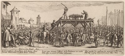 Hjulet av Gerrit van Schagen after Jacques Callot