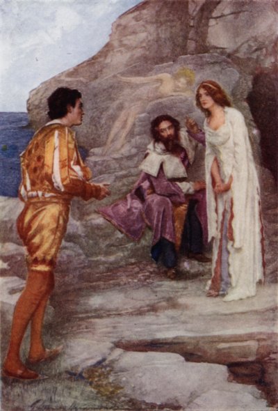 The Tempest (färg litho) av Gertrude E. Demain (after) Hammond