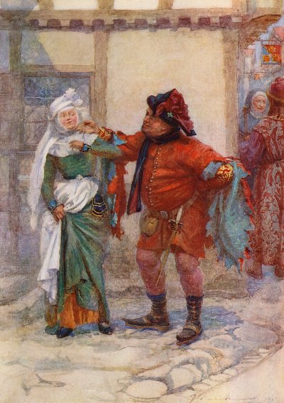 William Shakespeares pjäs: Henrik IV (färglitografi) av Gertrude E. Demain (after) Hammond